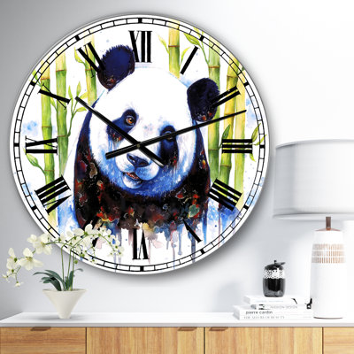 Bleu cendré - Horloge murale surdimensionnée