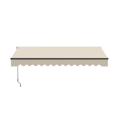 Motorized Retractable Patio Awning- Black Frame