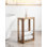 Table d'appoint mince en bois de manguier Dahl à utiliser comme table de chevet étroite