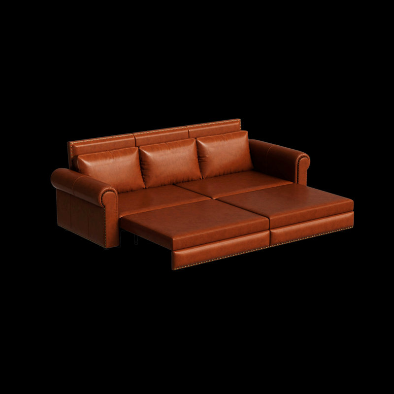 Upholstered Sofa, Pull Out Sofa Bed, Convertible Sleeper Sofa With Nailhead Trim