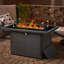 26'' H x 28.3'' W Stainless Steel Propane Outdoor Fire Pit Table with Lid-901662531