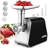 2000W Electric Meat Grinder with 3 Grinding Plates, Sausage Stuffing Tubes, Kubbe Kits, ETL Approve