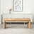 2-Seat 50.5 Inch Wide Compact Oak Finish Wood Dining Bench for Entryway Bedroom Dining Room-129388069