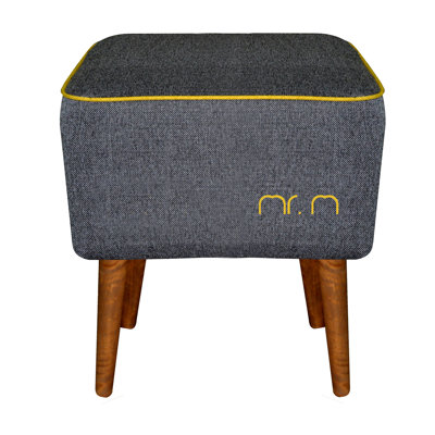 Mr.M 40cm Wide Square Solid Colour Footstool Ottoman