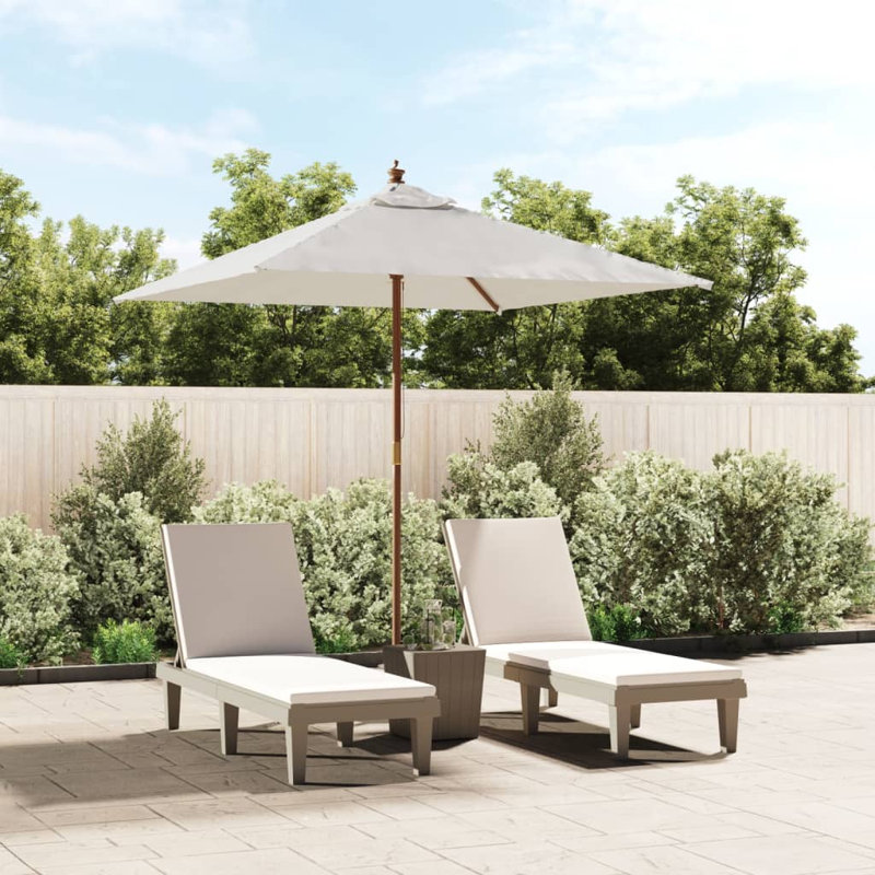 Balgobin Garden Parasol with Wooden Pole 198x198x231 cm, Sand
