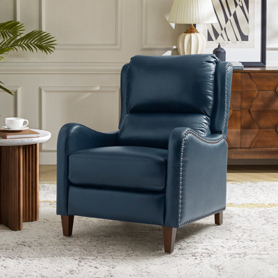 Neliyah 28.75" Wide Genuine Leather Recliner