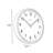 Natural Wood Face Black Frame Round Wall Clock