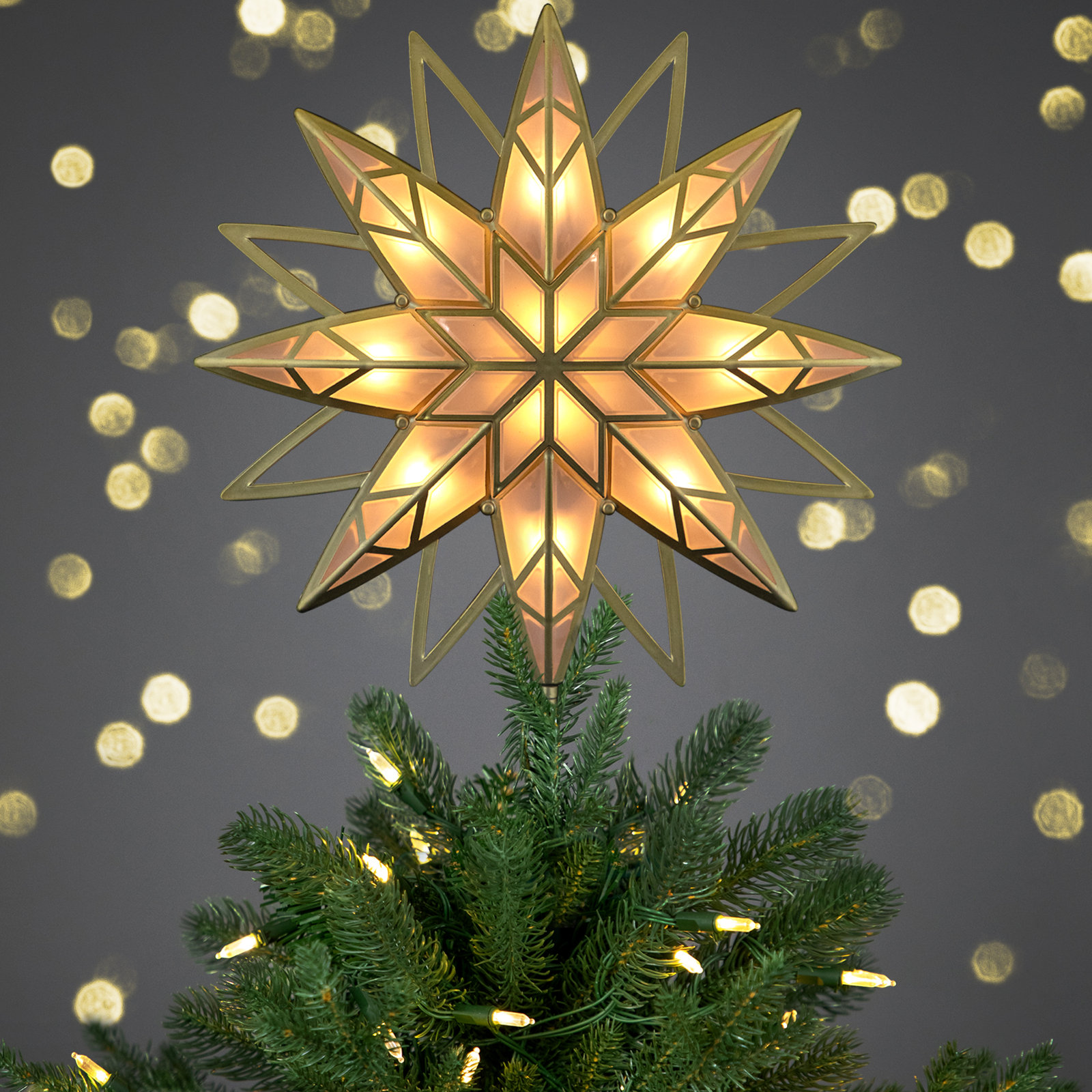 13" Pre-Lit Tree Topper