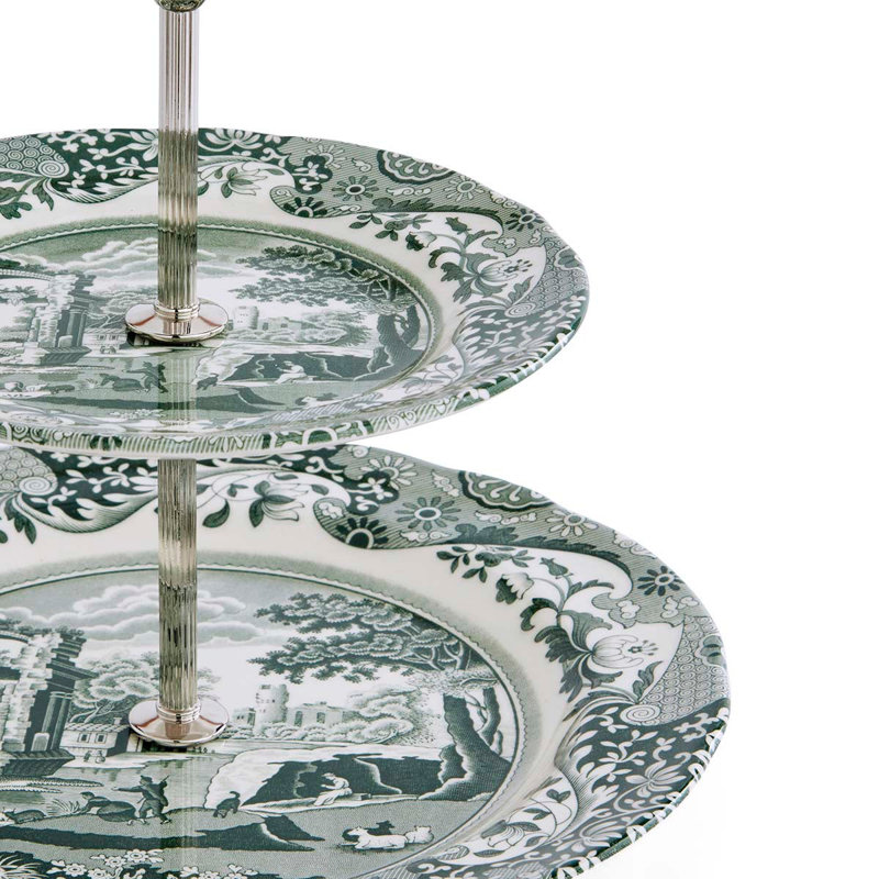 Présentoir à gâteaux à 2 niveaux Heritage Green