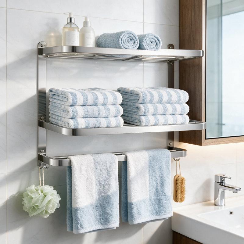 58 cm L Wall Mounted Towel Rack
