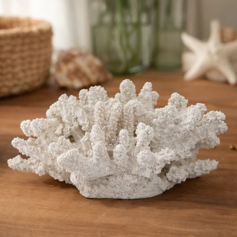 Sculpture côtière en simili corail, réaliste, 8 pouces Coastal