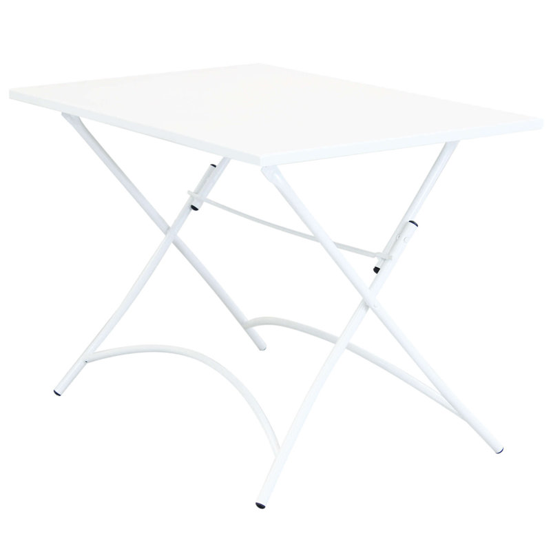 Tammo Rectangular Folding Table, White, 72cm H x 110cm L x 70cm D