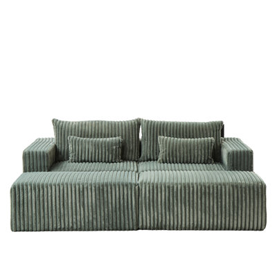 Boneless 87" Oversized Sectional Lounge Chaise,No Assembly Required,Cloud Plush Loveseat