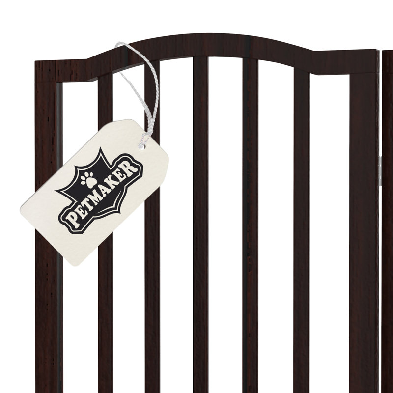 Wood Free Standing Pet Gate, Brown