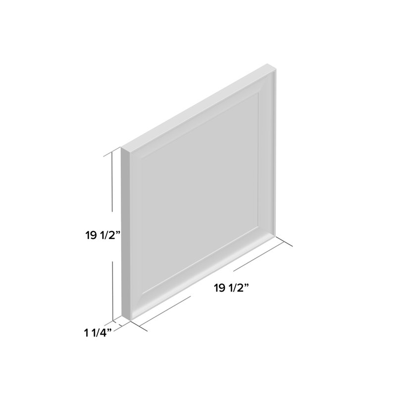 Undercliff Solid Wood Flat Wall Mirror, 19.5" H x 19.5" W