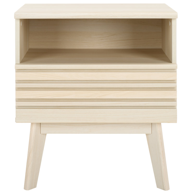 Table de chevet Kunio, Blanc décoloré