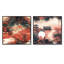 Lazerte - Ensemble de 2 collage de paysages abstraits carrés-101862765-101862766