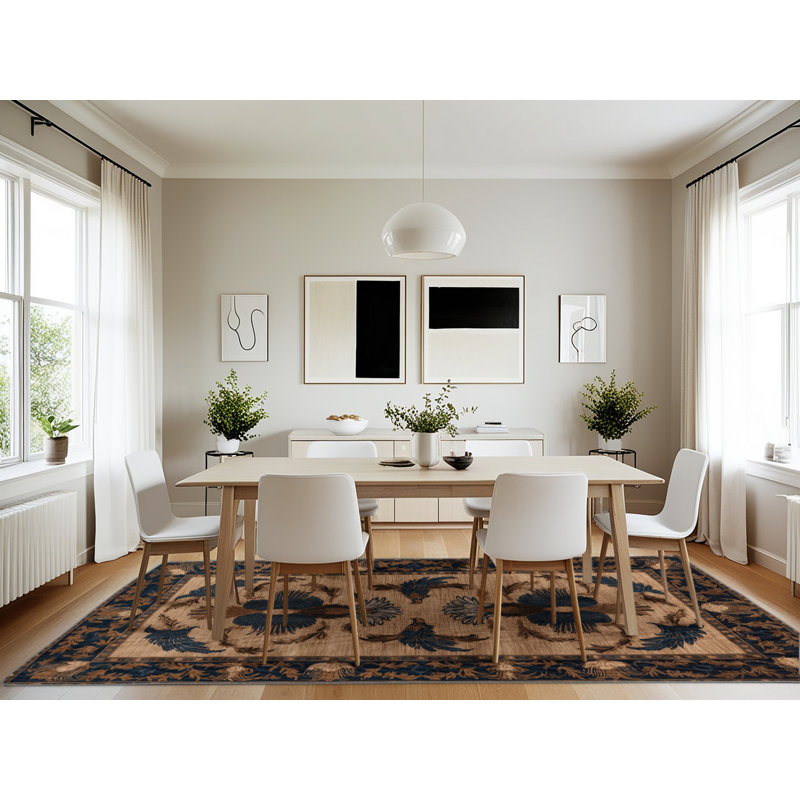Tapis gris français lavable à la machine, Rectangle 7 pi x 10 pi