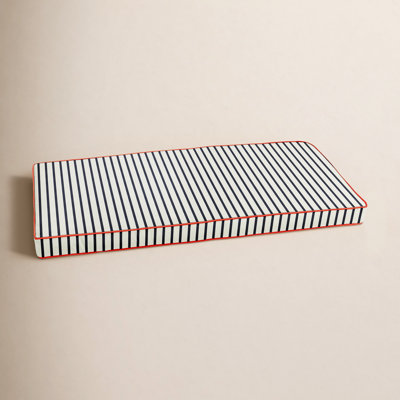 Striped Outdoor Bench Cushion