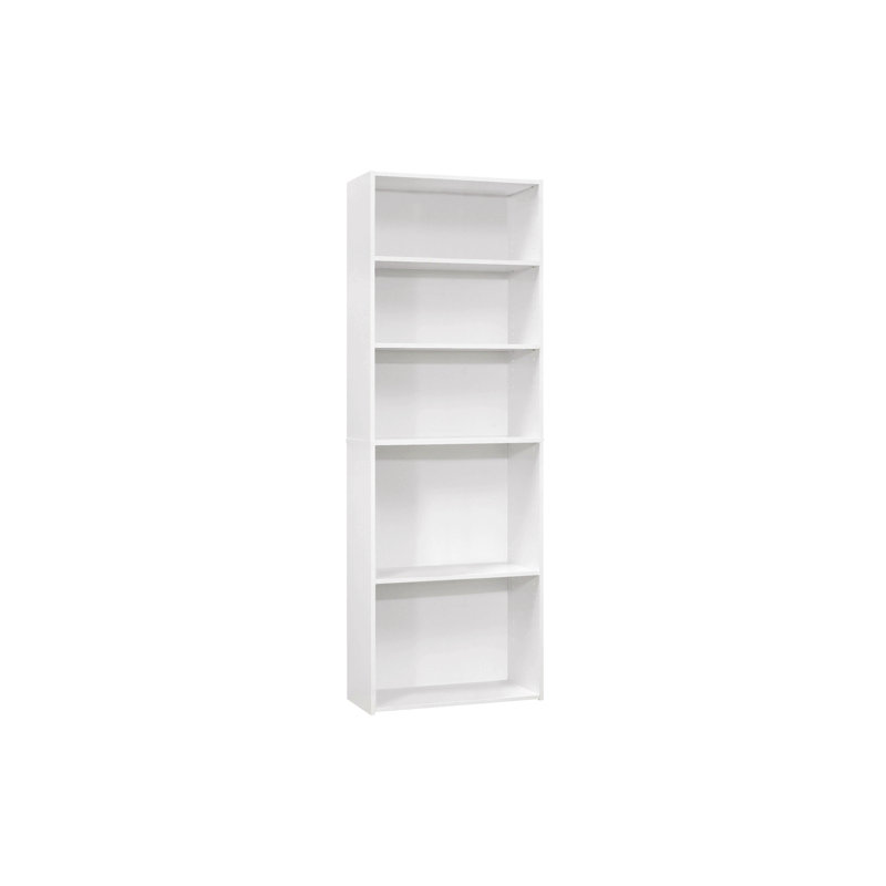 Bookshelf, Bookcase, 6 Tier, 72"H, Office, Bedroom, Laminate, Transitional, White