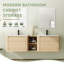 Ensemble de meuble-lavabo double 68 po avec plateau en céramique et portes à fermeture en douceur 68 po-974554756