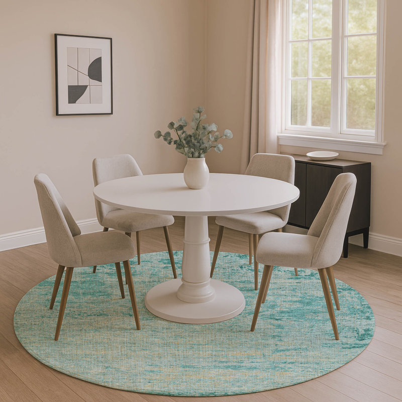 Premium Machine Washable Jakiyra AMF1901 Modern Rug, Round 8'