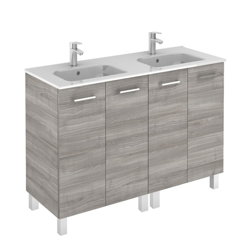 Logic 47.3'' W Double Vanity, Sandy Gray