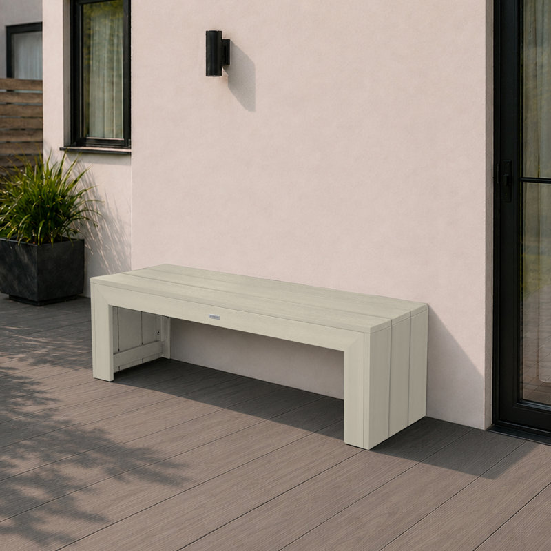 Monroe Modern Bench, Whitewash