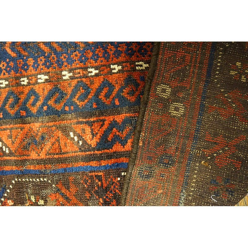 Mid 19th Century Antique Tribal Afghan Baluch Rug