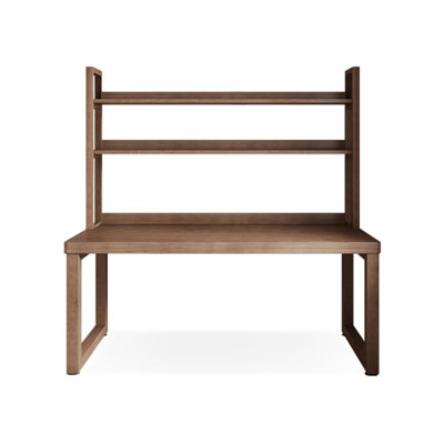 Bureaux rectangulaires en bois massif noyer clair