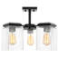 Dugway Glass Semi Flush Mount