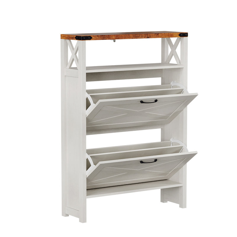 2-Door Barn Door Traie With 1 Shelf 31.5" Width