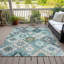 Tapis bleu sarcelle lavable à la machine intérieur / extérieur Xhevrie-112127713
