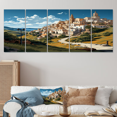 «Italian Hidden Gem Coastline - Landscape», ensemble d'art mural 5 pièces
