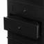 Armoire de salle de bain, armoire triangulaire haute noire avec 3 tiroirs et tablettes réglables pour la salle de bain, la cuisine ou le salon, panneau de fibres à densité moyenne avec finition peinte-682724440