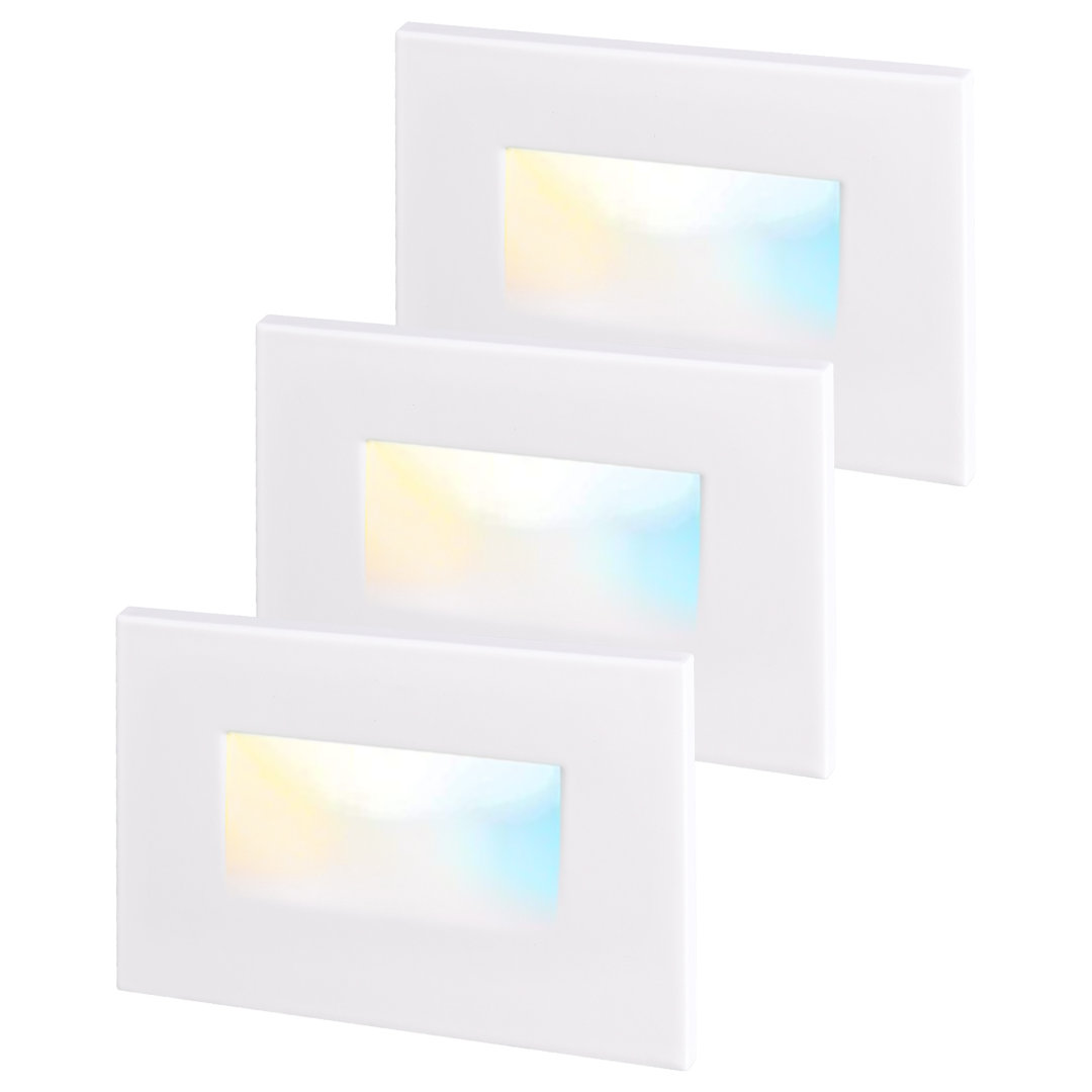 Essential Integrated LED Hardwired 120V Deck Light for Landscape Stair Step Indoor/Outdoor (Set of 3) LEDVANS 