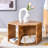 Hexagonal MDF Coffee Table, Characteristic Pattern Stickers, Multi-Hole Design To Give More Storage Space