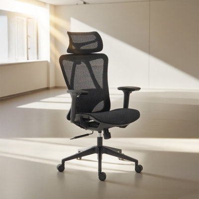 AeroErgo Ergonomic Mesh Office Chair with Adjustable Headrest and Lumbar Support