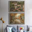 Jane's Courtyard II - ensemble de 2 peintures sur toile encadrées-864918371-864918372