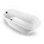 Baignoire de trempage autoportante 61 "avec drain et plateau en bambou 61" Streamline-75227084