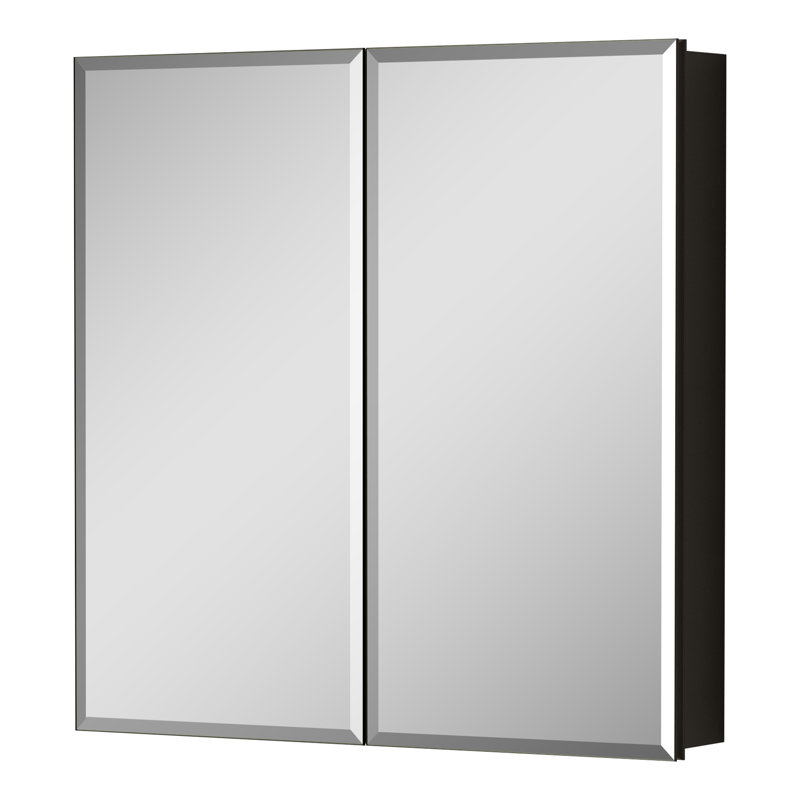 Armoire à pharmacie rectangulaire en aluminium l 30 po x H 30 po avec miroir, cadre mural en aluminium durable Belle