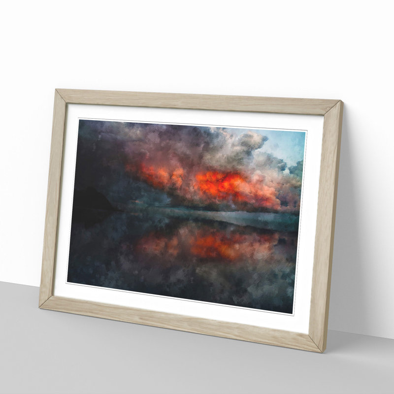 Storm Approaching - Picture Frame Graphic Art Print, 62cm H x 87cm W x 2cm D, Oak Framed