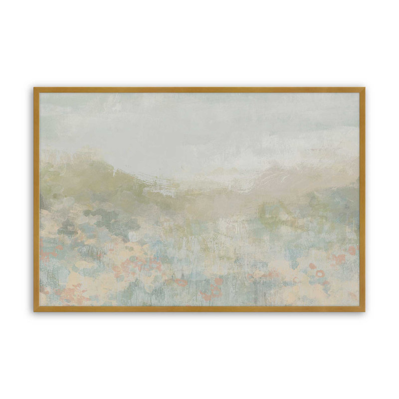 «Dreamy Meadow I» par June Erica Vess, reproduction d'art, H 32 po x l 48 po, Impression sur cadre ouvert sans papier mat