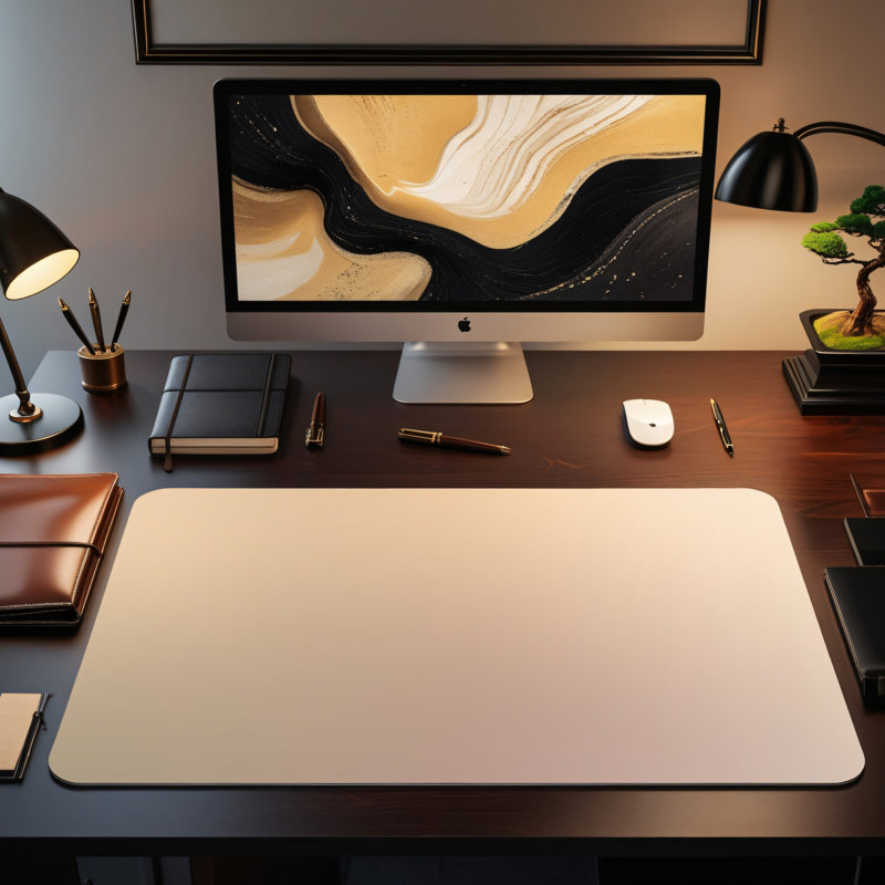 Polyester Desk Pad, 14.4x12.1