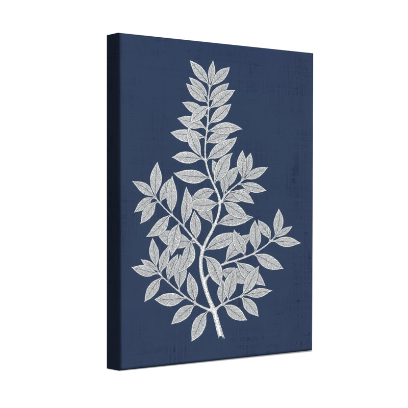 Plants & Flowers Leaf Pattern On Canvas
