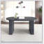 Table de salle à manger extensible ovale pour 4 à 8 personnes, base en bande de bois pour la famille et le salon