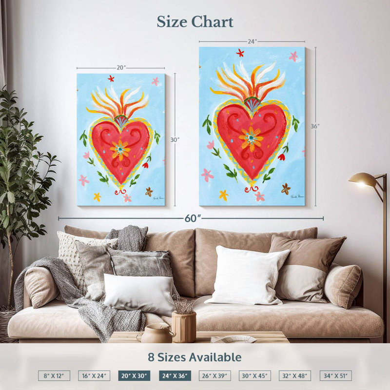 Hardie Frida's Heart I, 36" H x 24" W