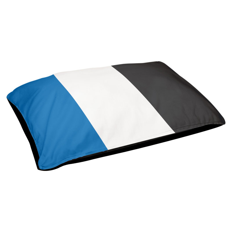 Coussin Golden State, Bleu royal / blanc / ardoise, Grand (l 40 po x P 30 po x H 14 po)