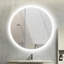 Miroir rond de salle de bain anti-buée avec éclairage réglable Airalyn-502926919