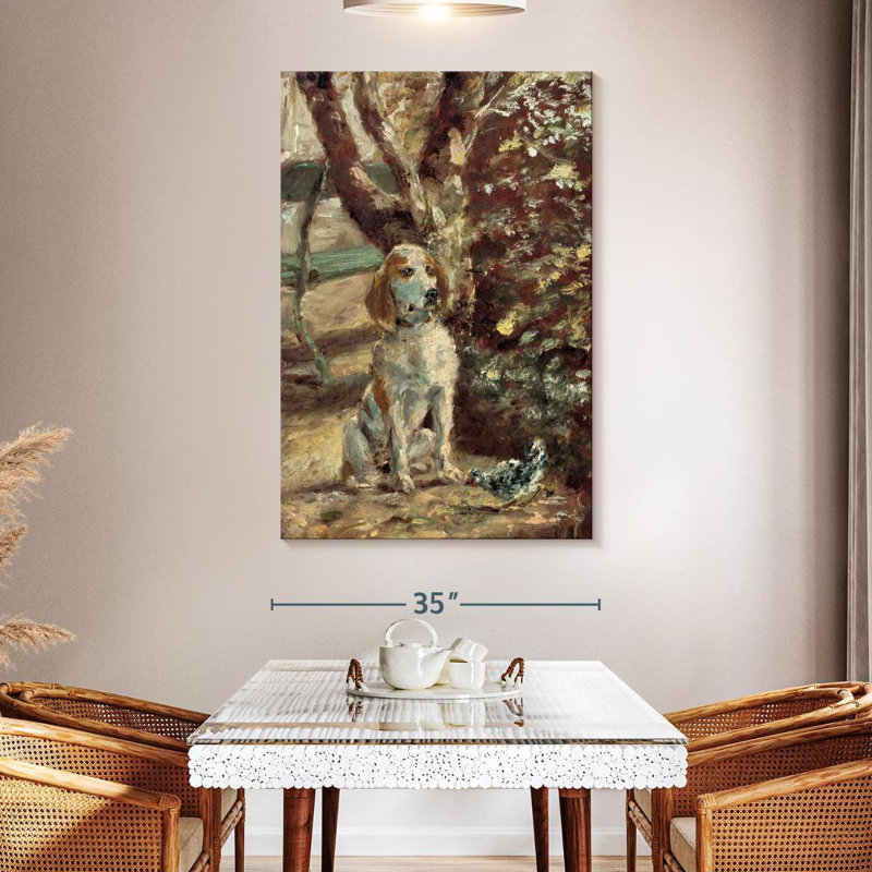 Brampt le chien de l'artiste Fleche 1881, H 51 po x l 34 po